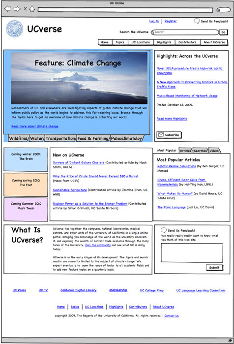 sketch of home page